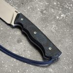Nóż MK Knives & Tools Crowbar "Fear The Bear" Bead Blasted Elmax Black/Navy Blue Micarta/Black G10 Black Kydex - obrazek 2