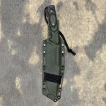Nóż MK Knives & Tools Crowbar "Fear The Bear" Bead Blasted Elmax Camo Canvas Micarta/Black G10 OD Green Kydex - obrazek 8