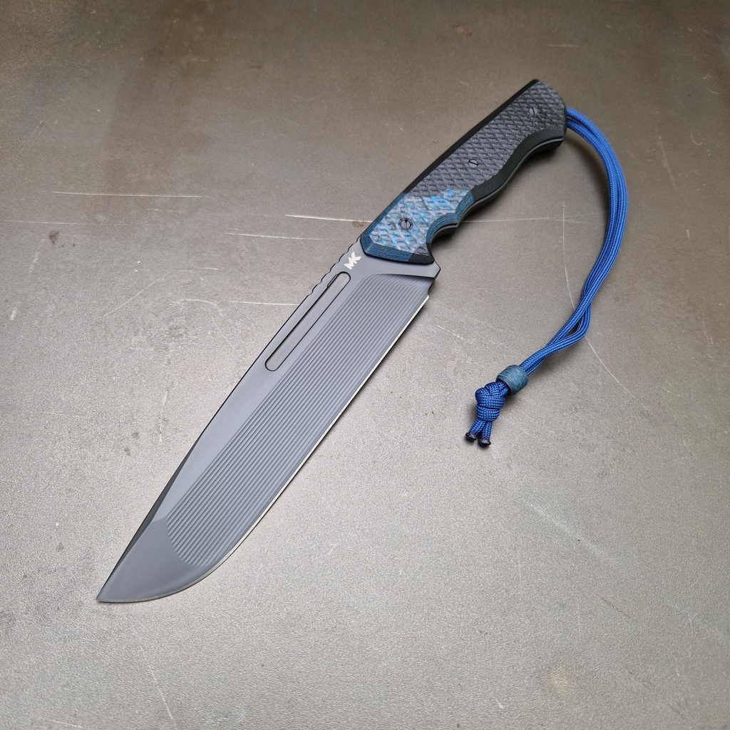 Nóż MK Knives & Tools Crowbar "Postapo Arctic Storm" Black DLC Elmax Black G10/FatCarbon Holstex