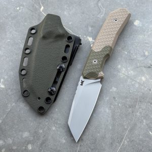 Nóż MK Knives & Tools Flin "Expedition" Bead Blasted M390 Tan G10 / OD Green Inserts OD Green Kydex