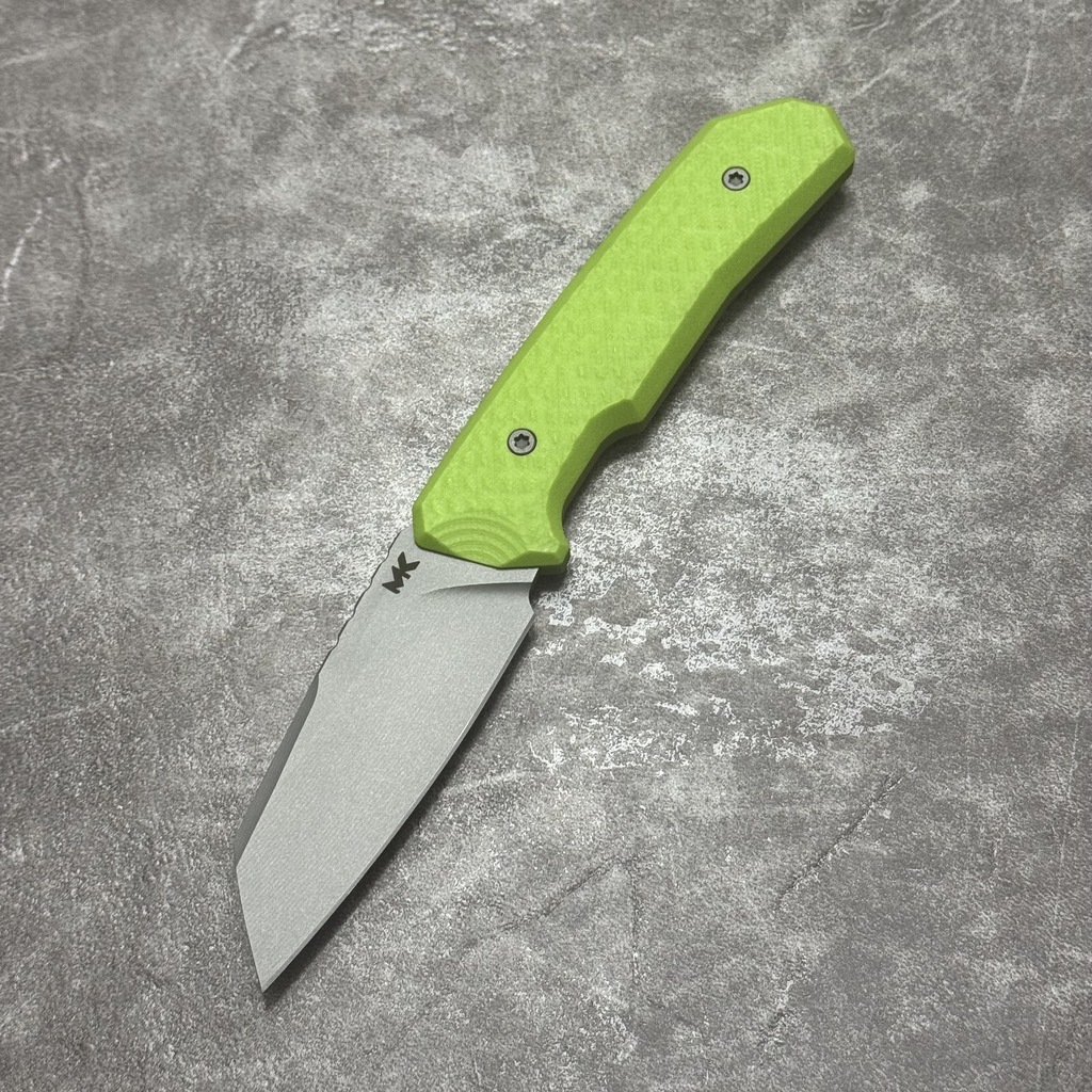 Nóż MK Knives & Tools Flin "Prototype" Sandblasted M390 Toxic Green G10 Gunmetal Grey Kydex