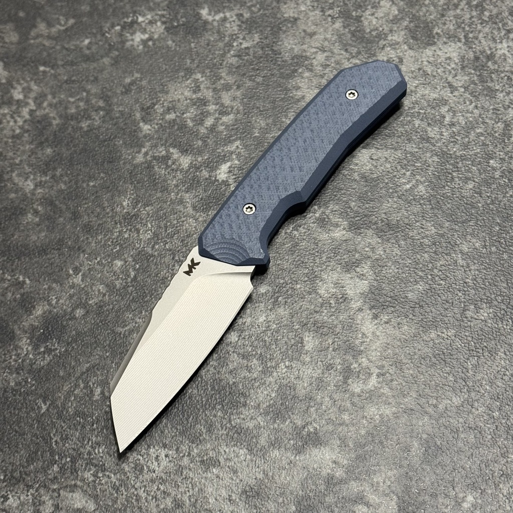 Nóż MK Knives & Tools Flin "Prototype" Bead Blasted M390 Grey-Blue G10 Black Kydex