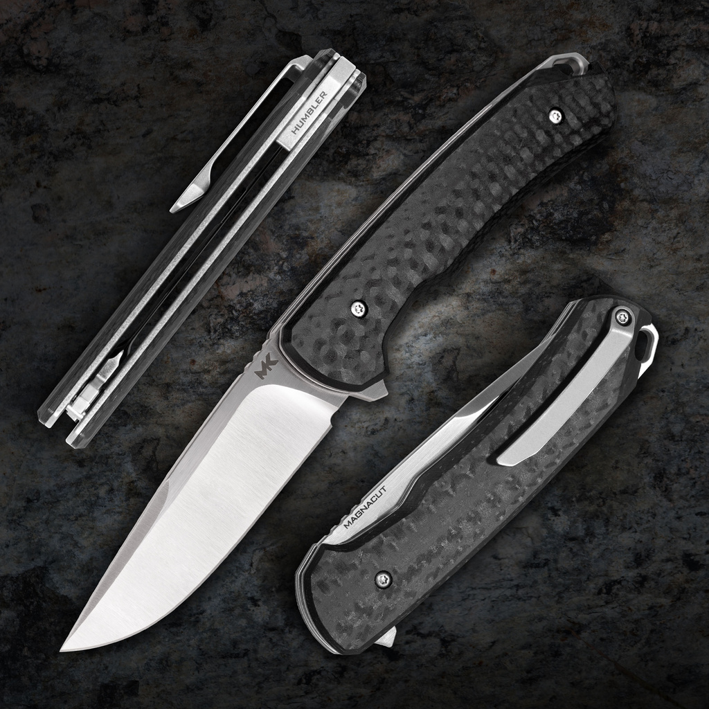 Nóż Składany MK Knives & Tools Humbler 'Silesian' Satin MagnaCut Black CarbonTex G10 Flipper Liner Lock
