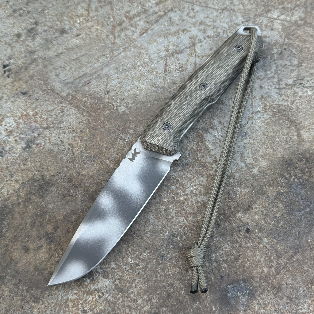 Nóż MK Knives & Tools Nomad PROTOTYPE MK/Fox Camo PVD Elmax Green Canvas Micarta Kydex