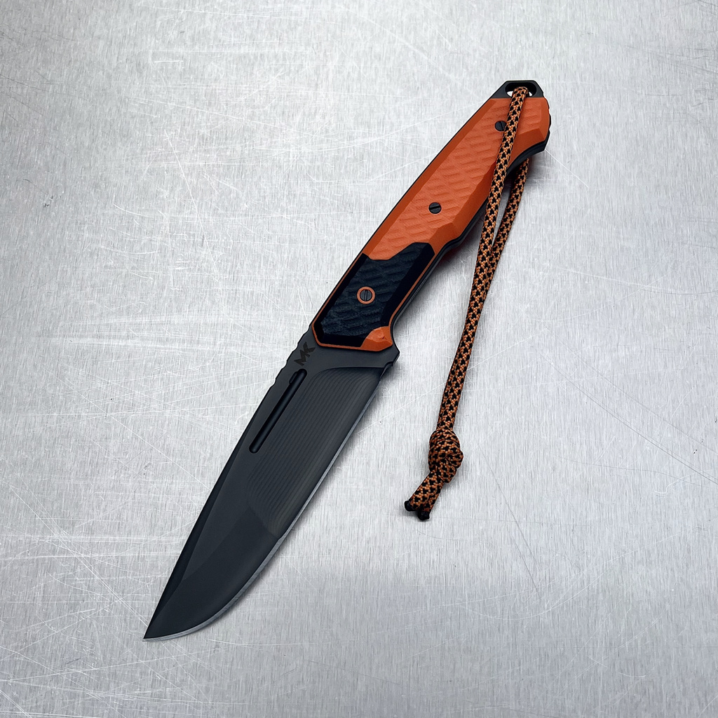 Nóż MK Knives & Tools Nomad "Postapo" DLC Elmax Orange-Black G10 Holstex
