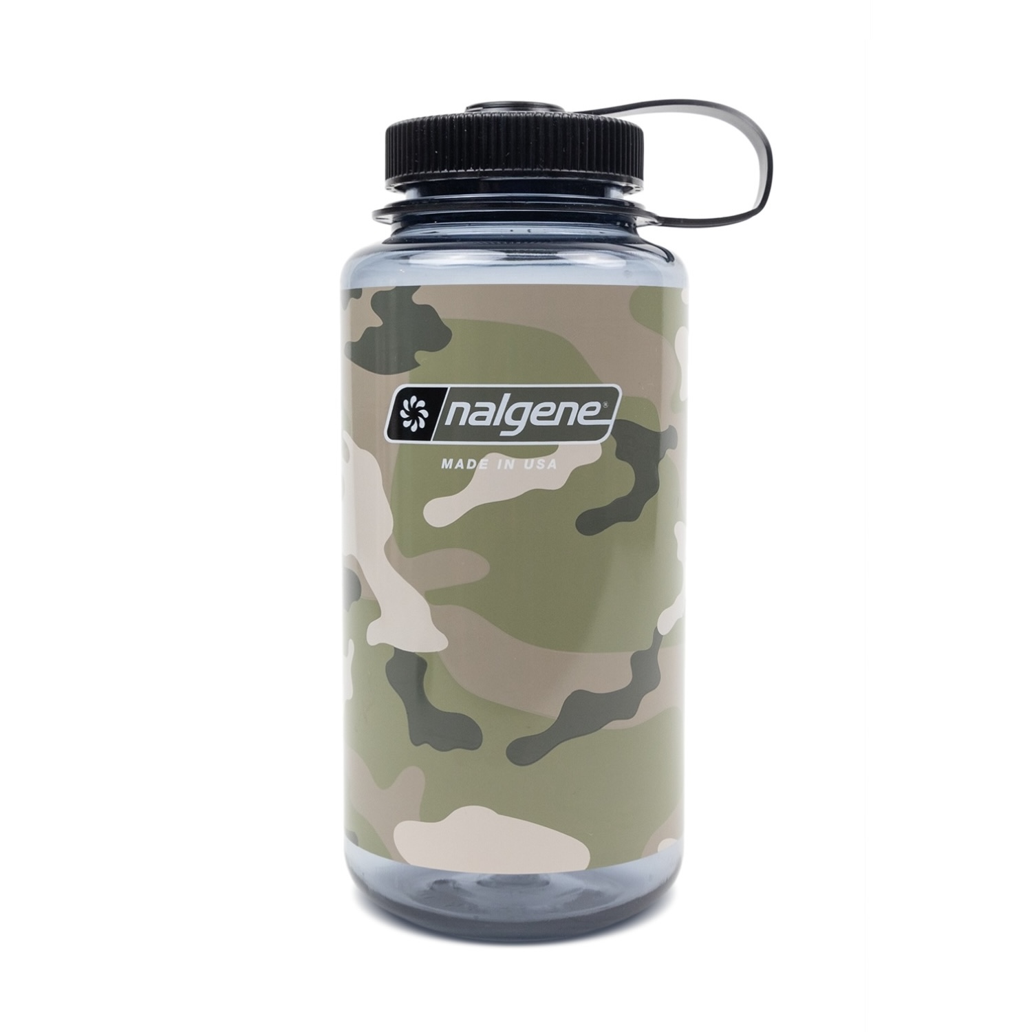 Butelka Nalgene Wide Mouth Sustain 1000 ml Gray with Black Camo - Szeroki Wlew