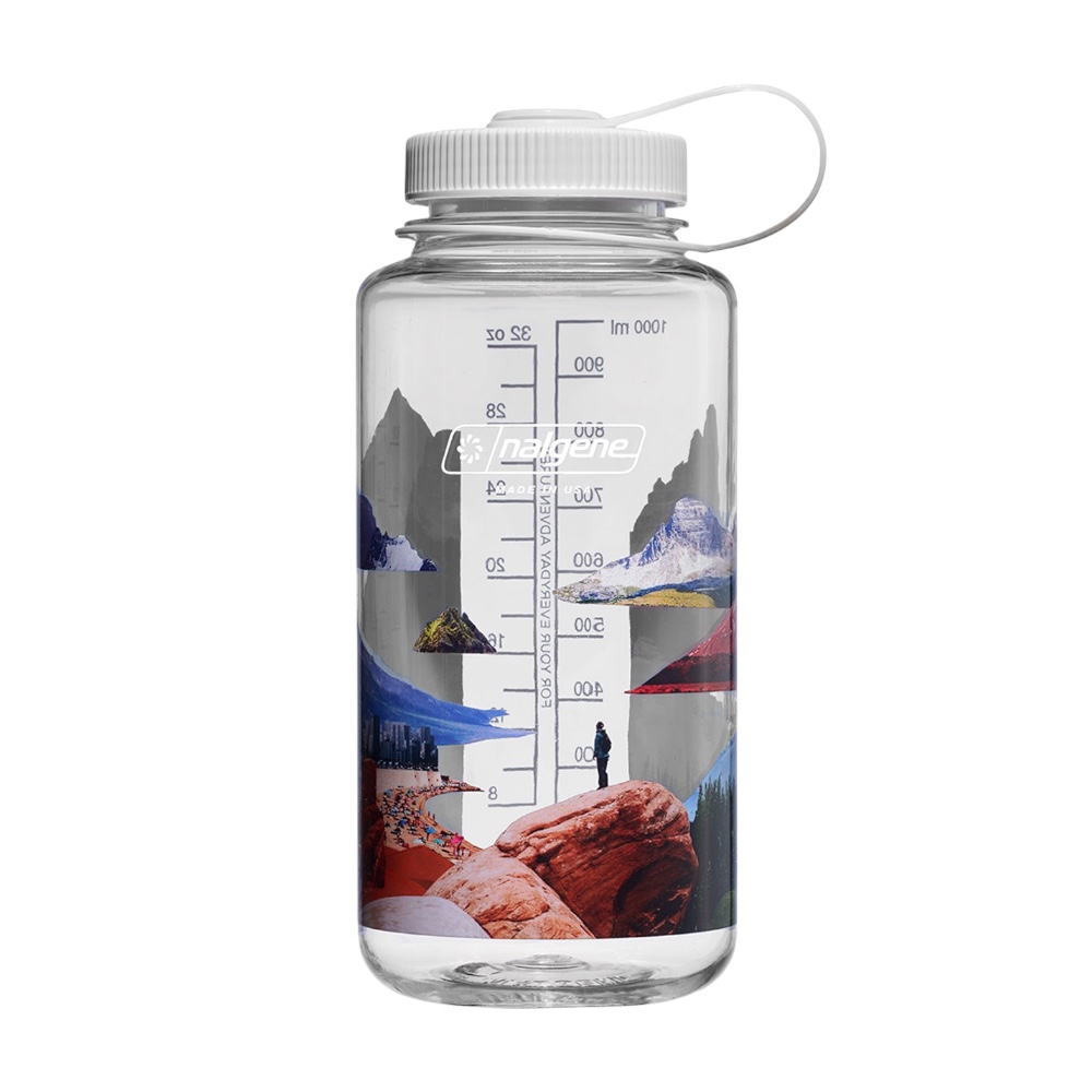 Butelka Nalgene Wide Mouth Sustain 1000 ml Mixed Landscapes - Szeroki Wlew