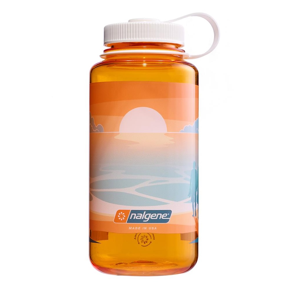 Butelka Nalgene Wide Mouth Sustain 1000 ml Clementine Landscape - Szeroki Wlew