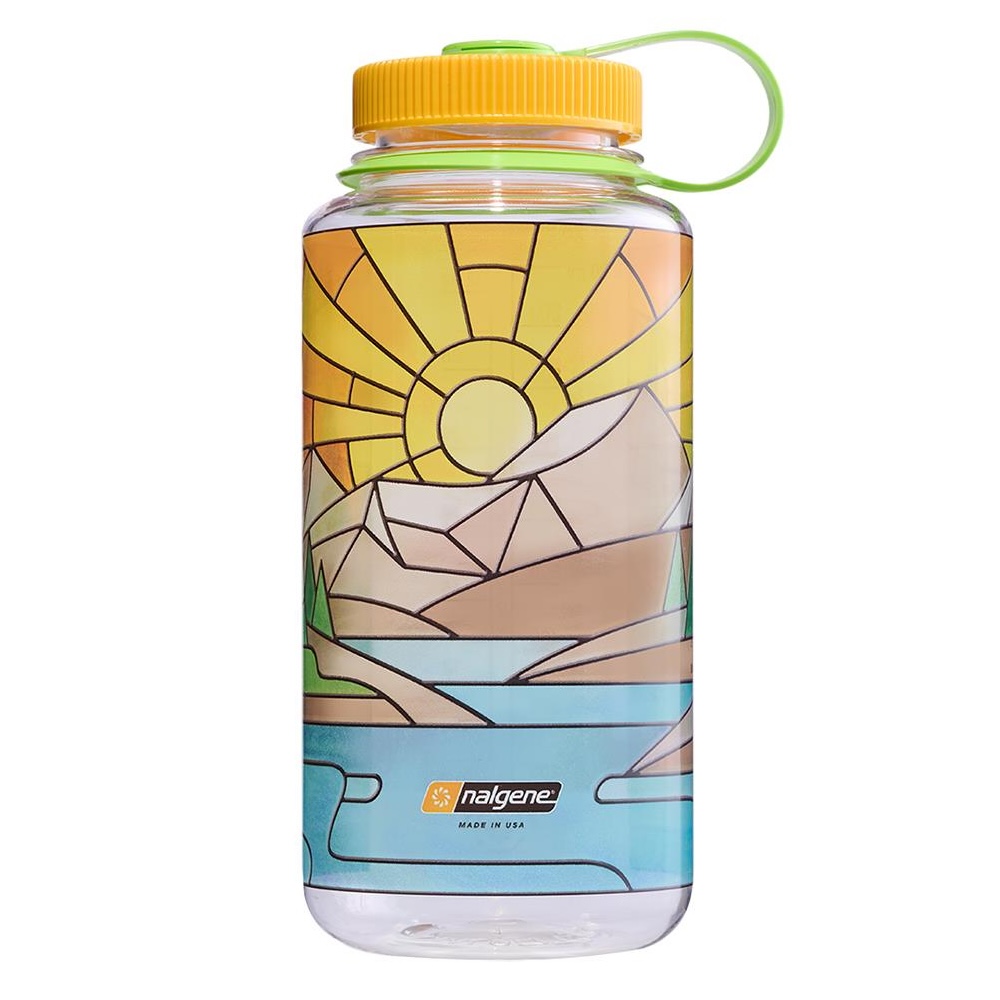Butelka Nalgene Wide Mouth Sustain 1000 ml Clear Stained Glass River - Szeroki Wlew