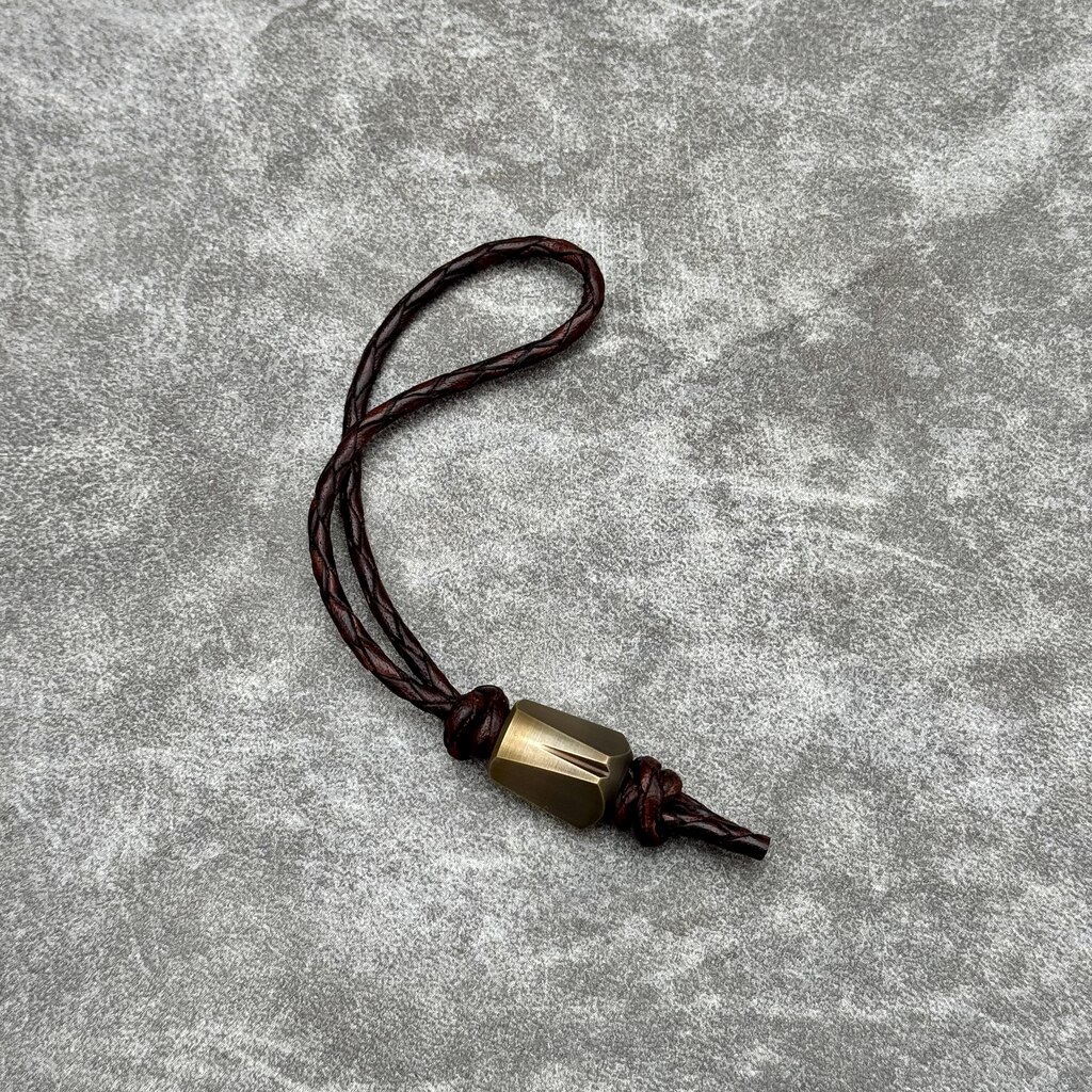 Ostap Hel Knives - CB OHK-CB-BRASS Antique Brass 01 Ostap Hel Knives Custom Bead Antique Brass | Koralik EDC Autorskie Wykonanie Twórcy - obrazek 1