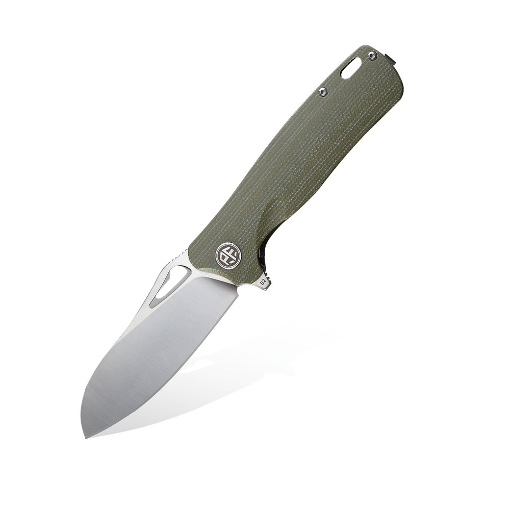 Nóż składany Petrified Fish Bunta PF-868 GRMS Green Micarta Folder