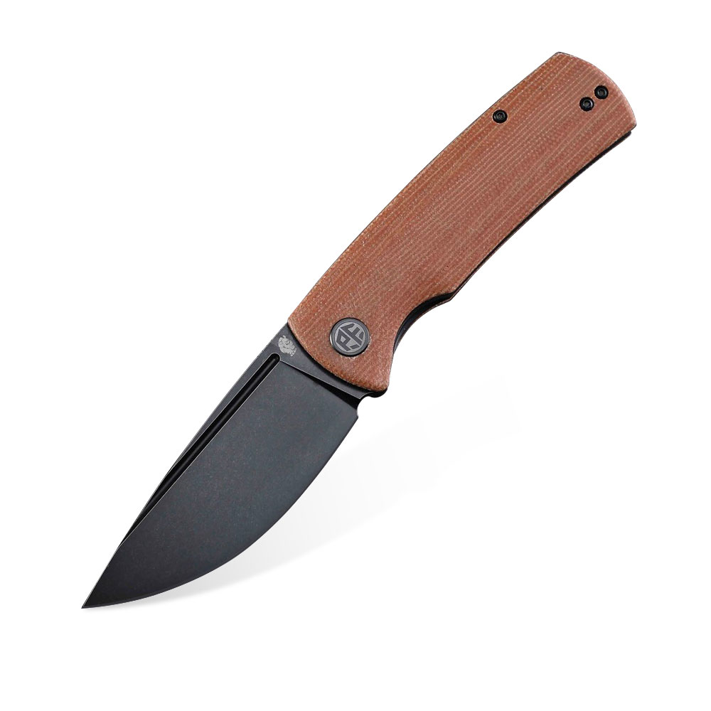 Nóż składany Petrified Fish Beluga PF-P01 KMW Brown Micarta