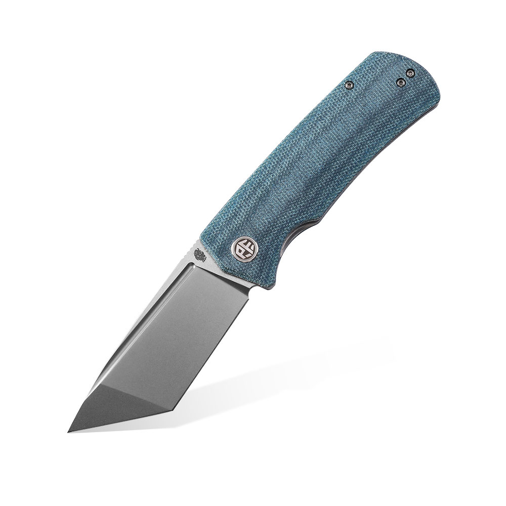 Nóż składany Petrified Fish Beluga Tanto PF-P01T BMW Blue Micarta