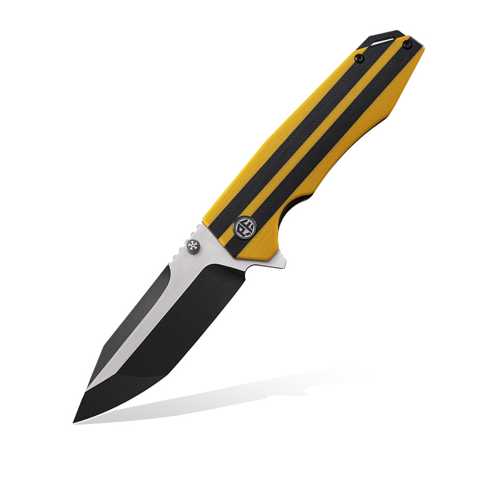 Nóż składany Petrified Fish Mocado PF-P08 YDW Black/Yellow G10