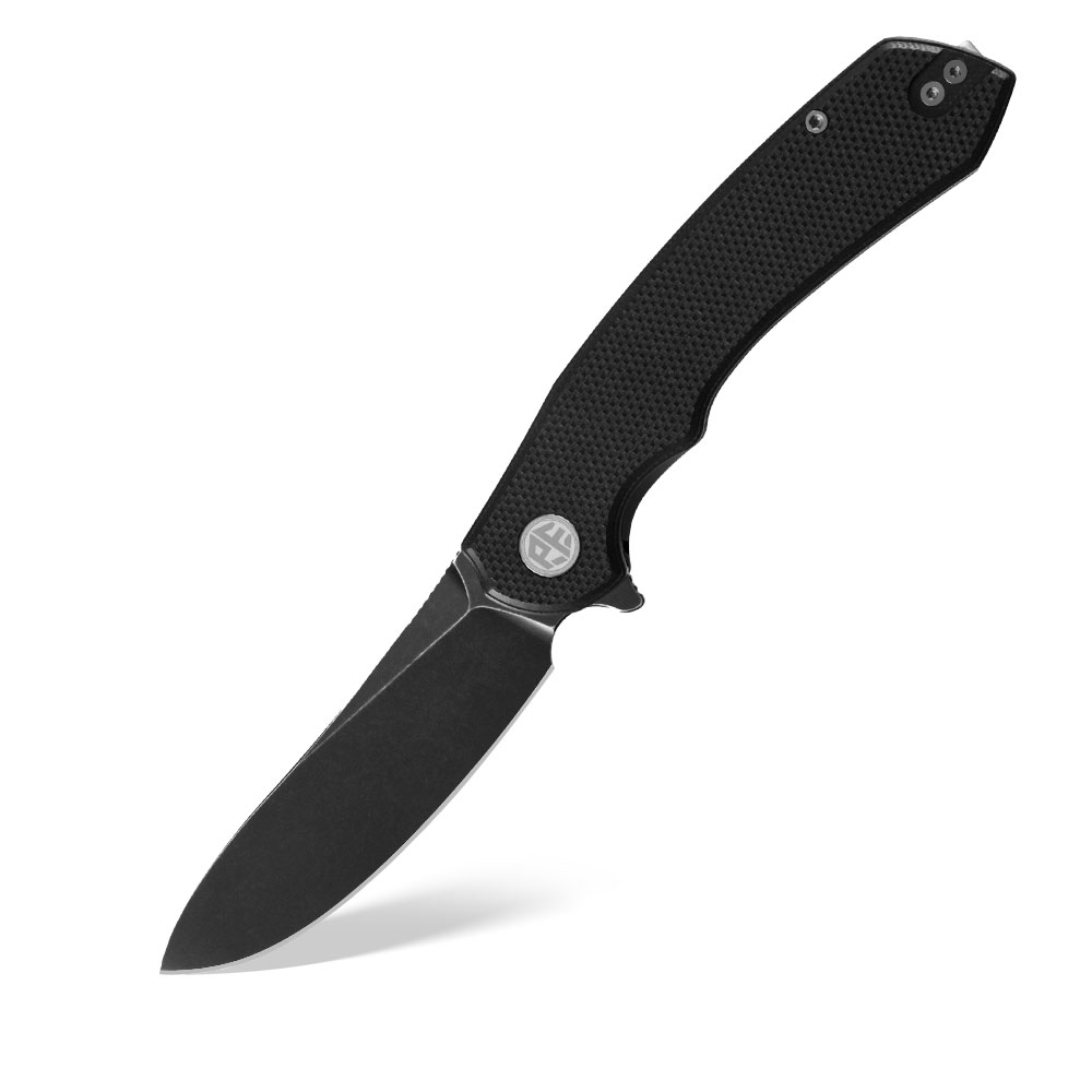 Nóż Składany Petrified Fish WaterSpout PFP12DDW Black Stonewashed 14C28N Black G10