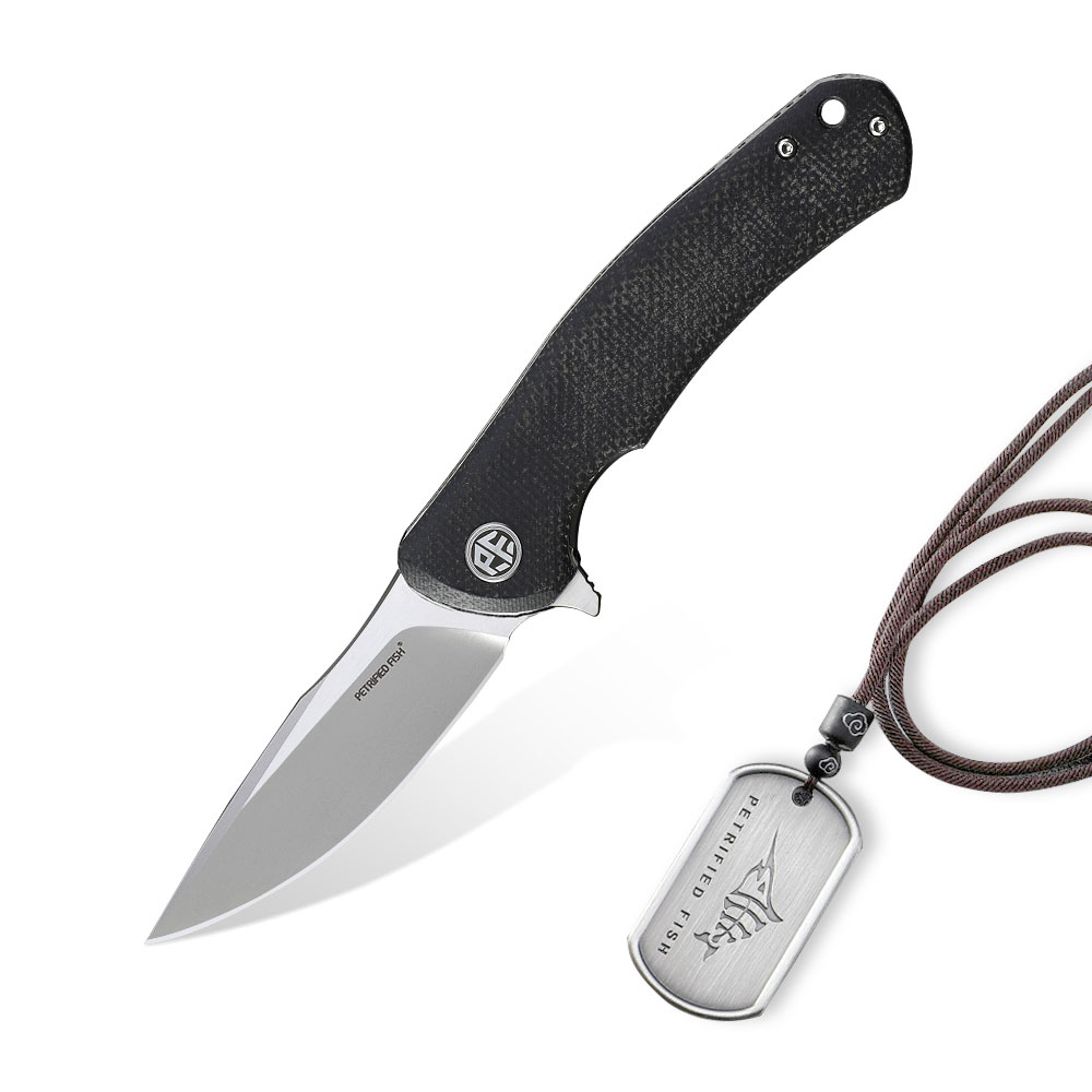 Nóż składany Petrified Fish Warrior PF-949 D Black Flax