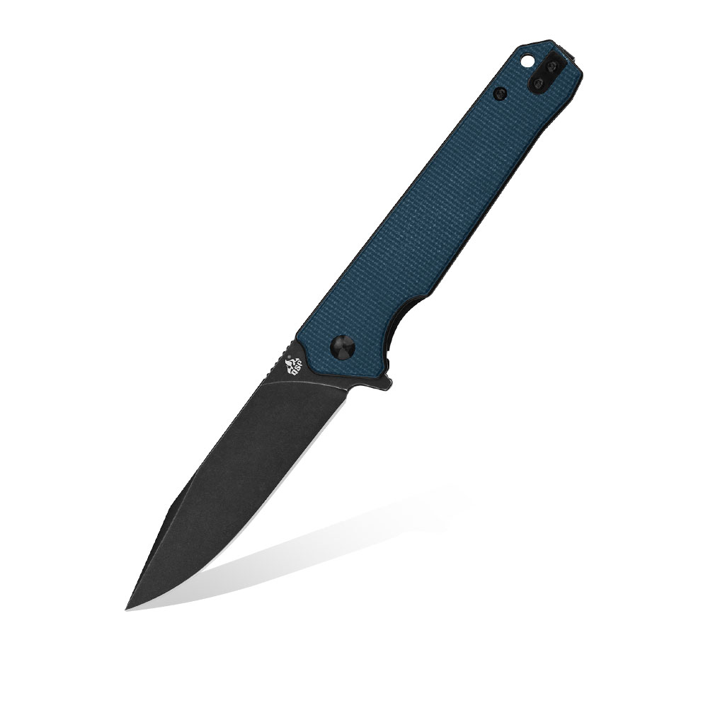 Nóż składany QSP Knife Mamba V2 QS111-H2 Black Stonewashed D2 Blue Micarta