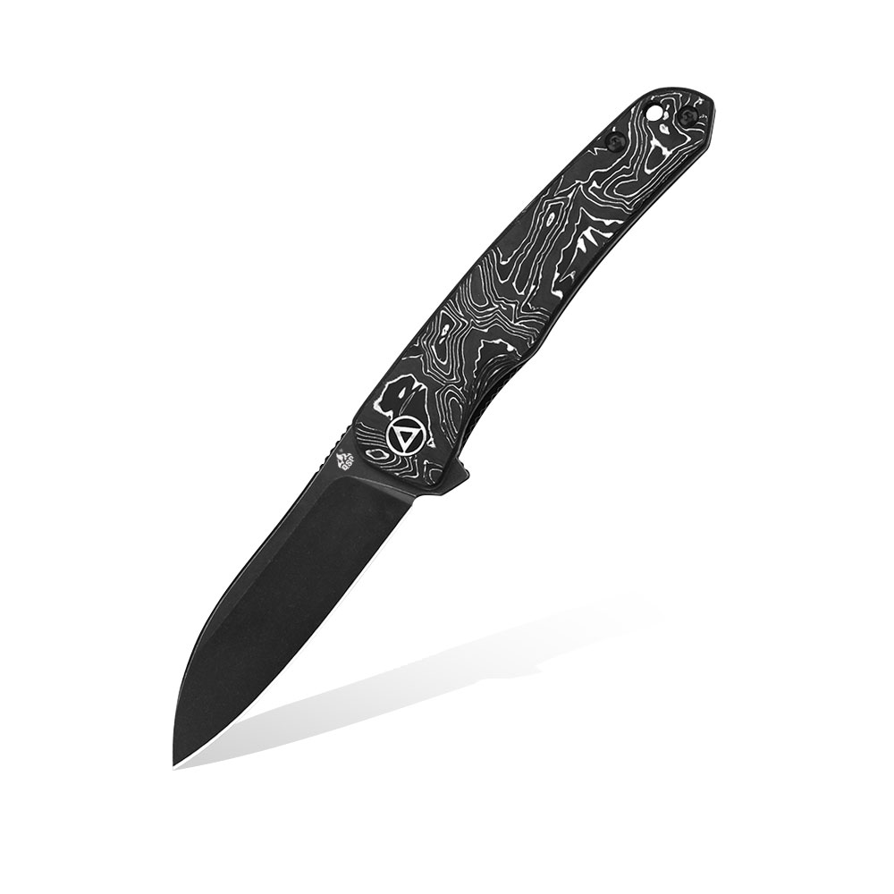 Nóż składany QSP Knife Otter QS140-A2 Black Stonewashed S35VN Aluminium Foil Carbon Fiber