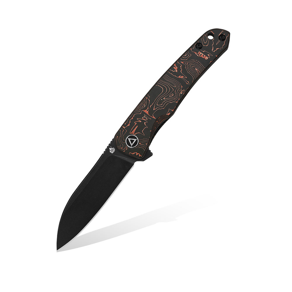 Nóż składany QSP Knife Otter QS140-B2 Black Stonewashed S35VN Copper Foil Carbon Fiber
