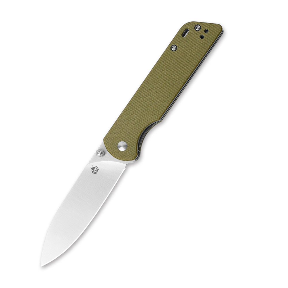 Nóż składany QSP Knife Parrot QS102-G Satin D2 Light Green Micarta
