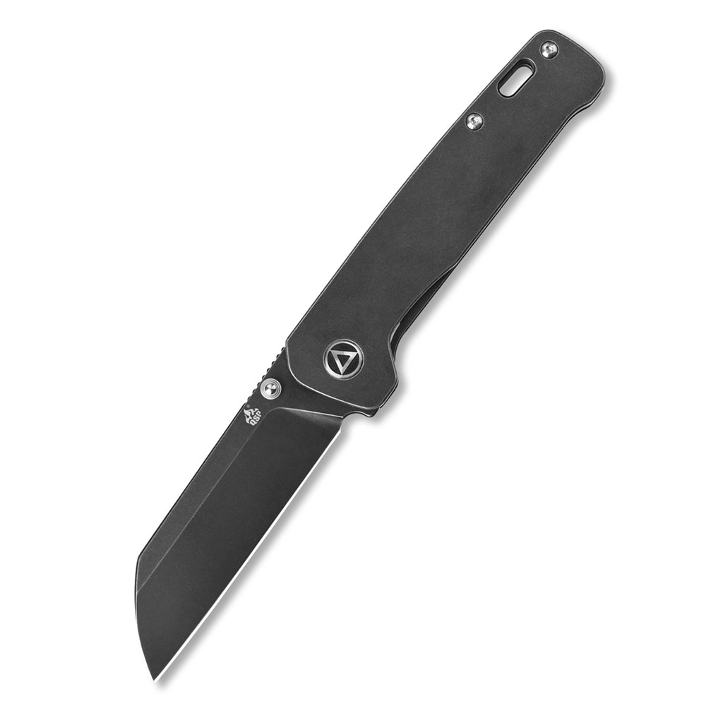 Nóż składany QSP Knife Penguin QS130-O Black Stonewashed 154CM Black Titanium