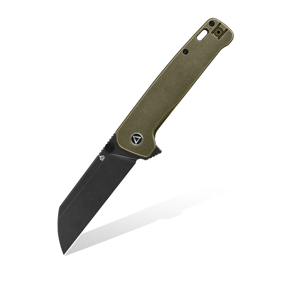 Nóż składany QSP Knife Penguin Plus QS130XL-B Black Stonewashed 20CV Bronze Ti