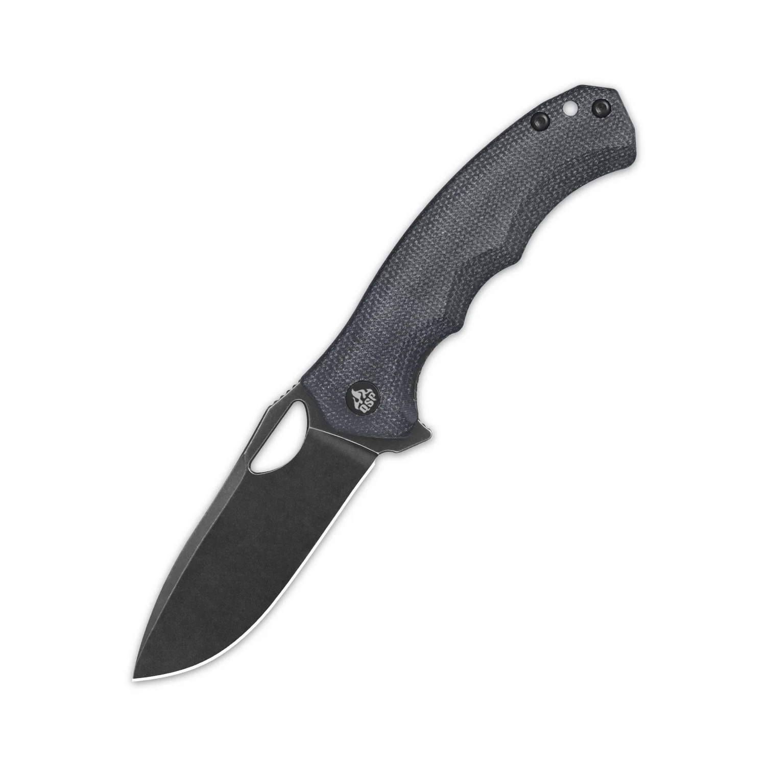 Nóż składany QSP Knife Gorilla QS153-A2 Black Stonewashed 14C28N Black Micarta