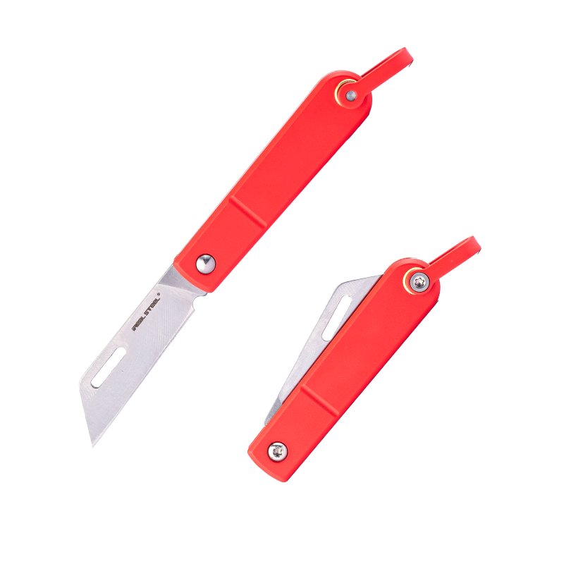 Real-Steel-Baby-Barlow-Colorfit-8031R-01.png Mini Scyzoryk Brelok Real Steel Baby Barlow Colorfit 8031R Wharncliffe Satin 12C27 Stainless Steel Red Keychain - obrazek 1