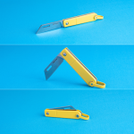 Mini Scyzoryk Brelok Real Steel Baby Barlow Colorfit 8031Y Wharncliffe Satin 12C27 Stainless Steel Yellow Keychain - obrazek 3