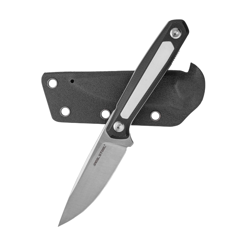 Nóż Real Steel Dex 3501BW Satin K110 Black & White G10 Black Kydex