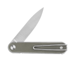 Nóż Składany Real Steel Iris 8061AG Flipper Liner Lock Satin 12C27 Green G10 - obrazek 3