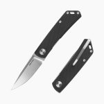 Nóż Składany Real Steel Luna Phantom Flipper 7007BS Liner Lock Satin D2 Black G10