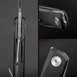 Nóż Składany Real Steel Luna Phantom Flipper 7007BS Liner Lock Satin D2 Black G10 - obrazek 2