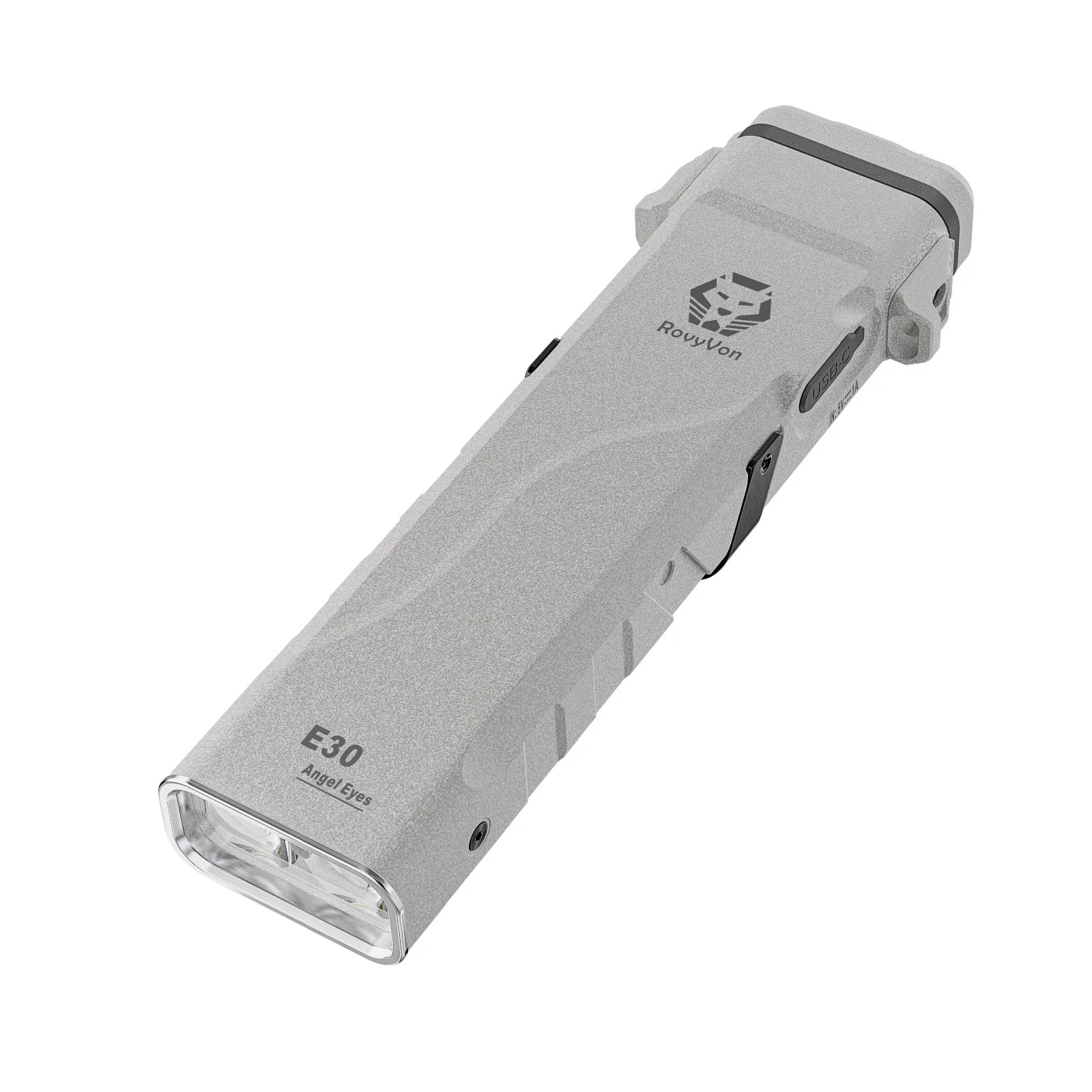 Latarka RovyVon Angel Eyes E30 Marble Grey Hybrydowa EDC Akumulator i Baterie AAA 2600 Lumenów