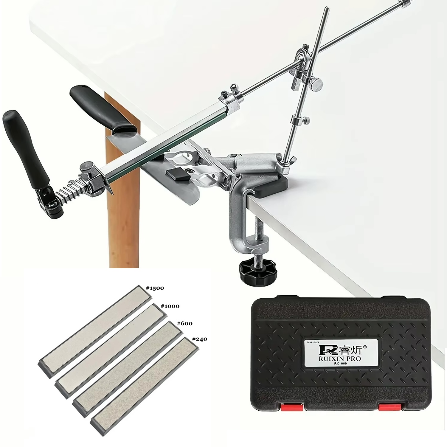 RUIXIN RX-009 Ruixin Pro System Ostrzący z Zestawem Kamieni w Walizce