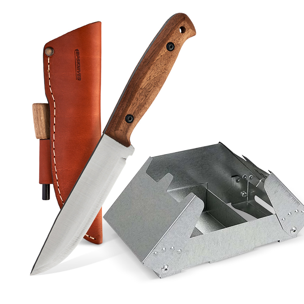 Nóż Turystyczny BPS Knives Adventurer z Krzesiwem + Kuchenka Outdoorowa Gratis