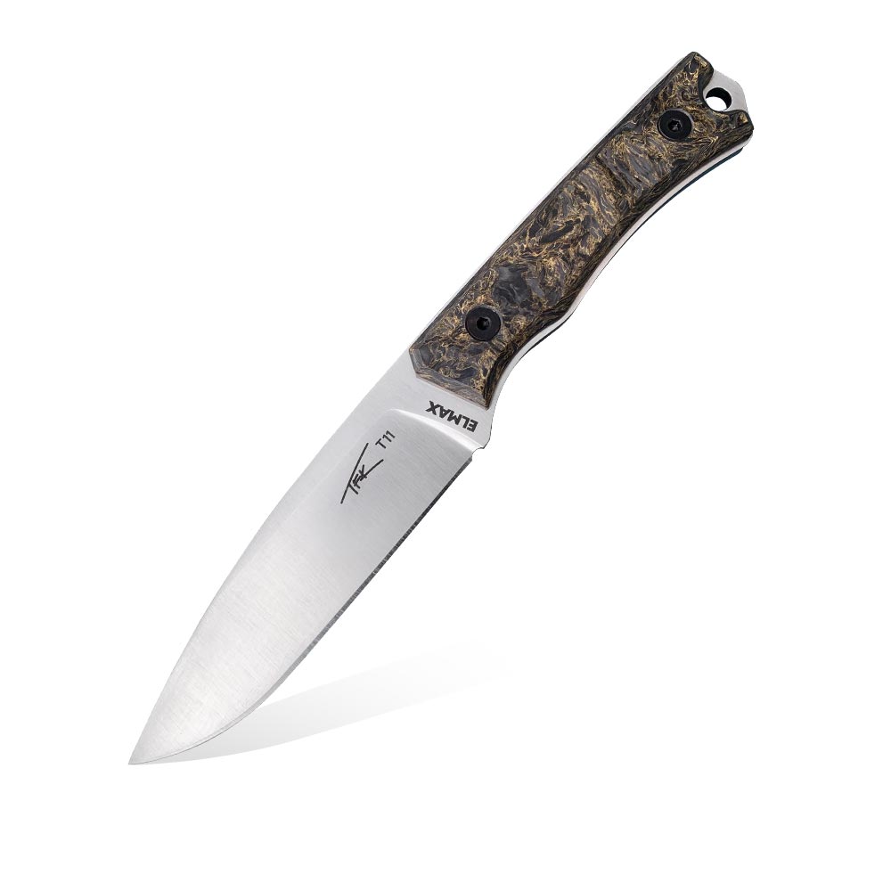 Nóż TFK - Tanev Family Knives T11 Dark Matter Gold | Elmax | Fat Carbon