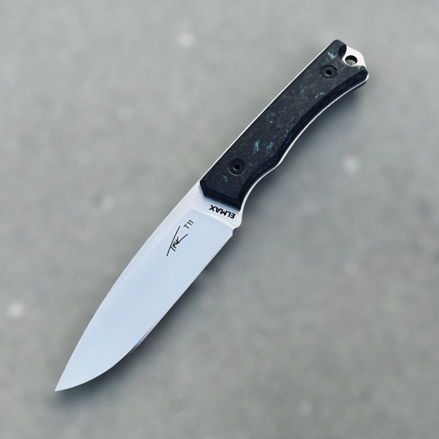 Nóż TFK - Tanev Family Knives T11 Dark Matter Blue | Elmax | Fat Carbon
