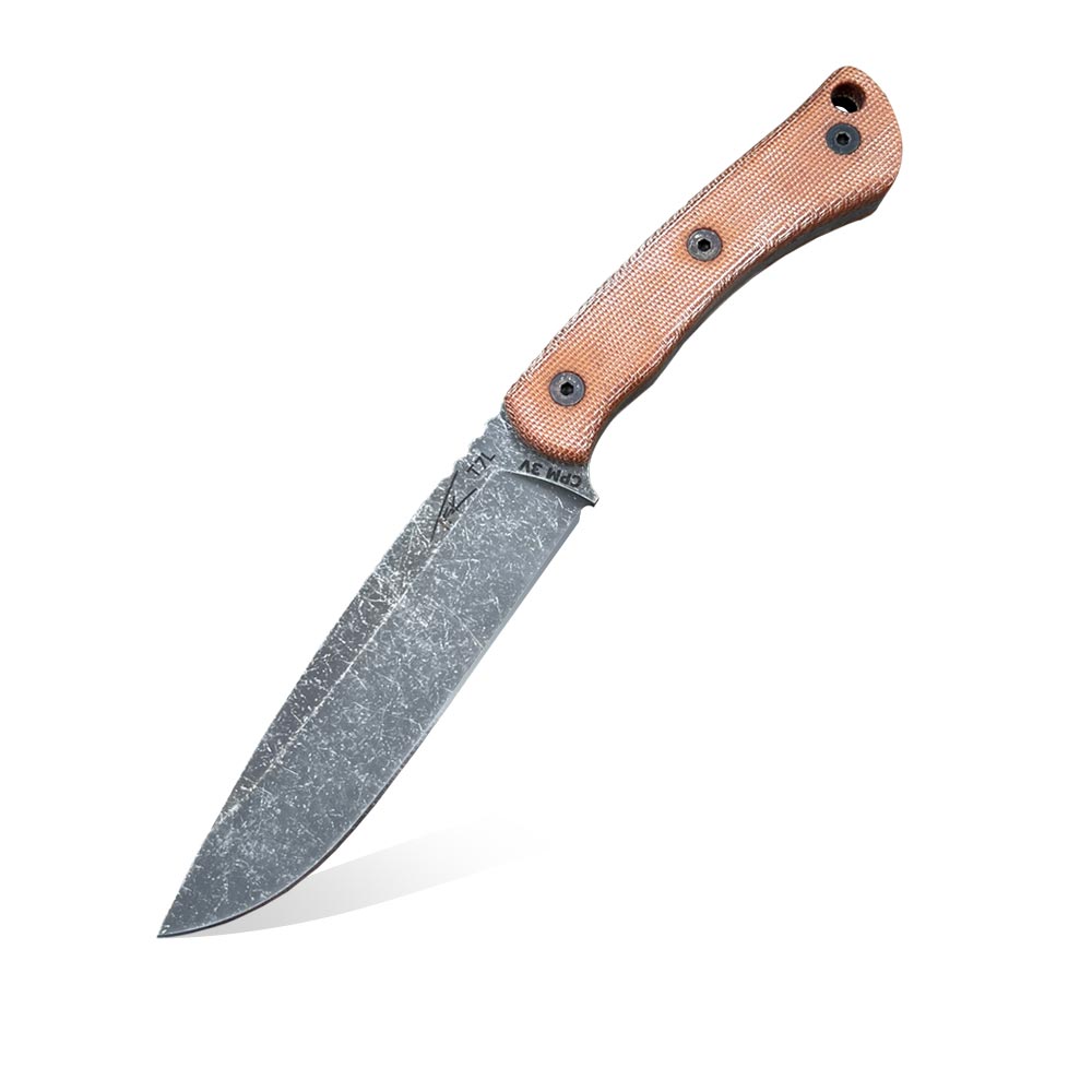 Nóż TFK - Tanev Family Knives T7L | CMP 3V | Natural Canvas Micarta
