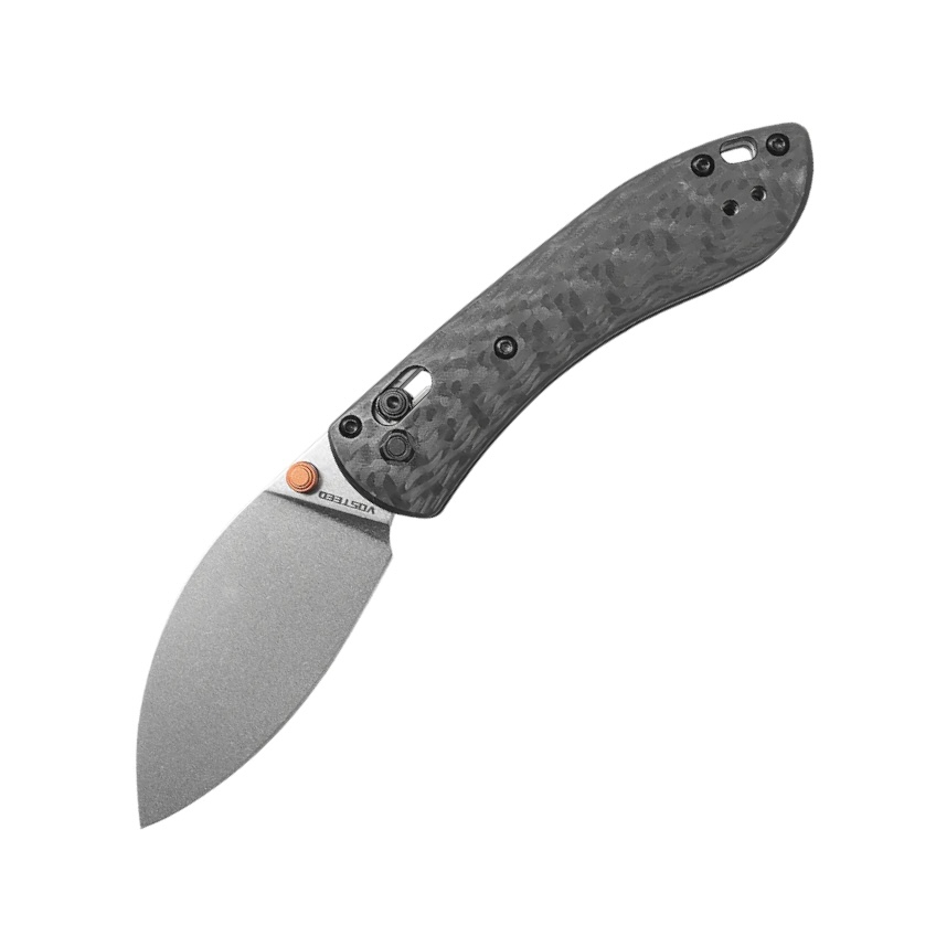 Nóż składany Vosteed Mini Nightshade Shilin Cutter Crossbar Lock Stonewashed S35VN Carbon Fiber MNNS26STCK