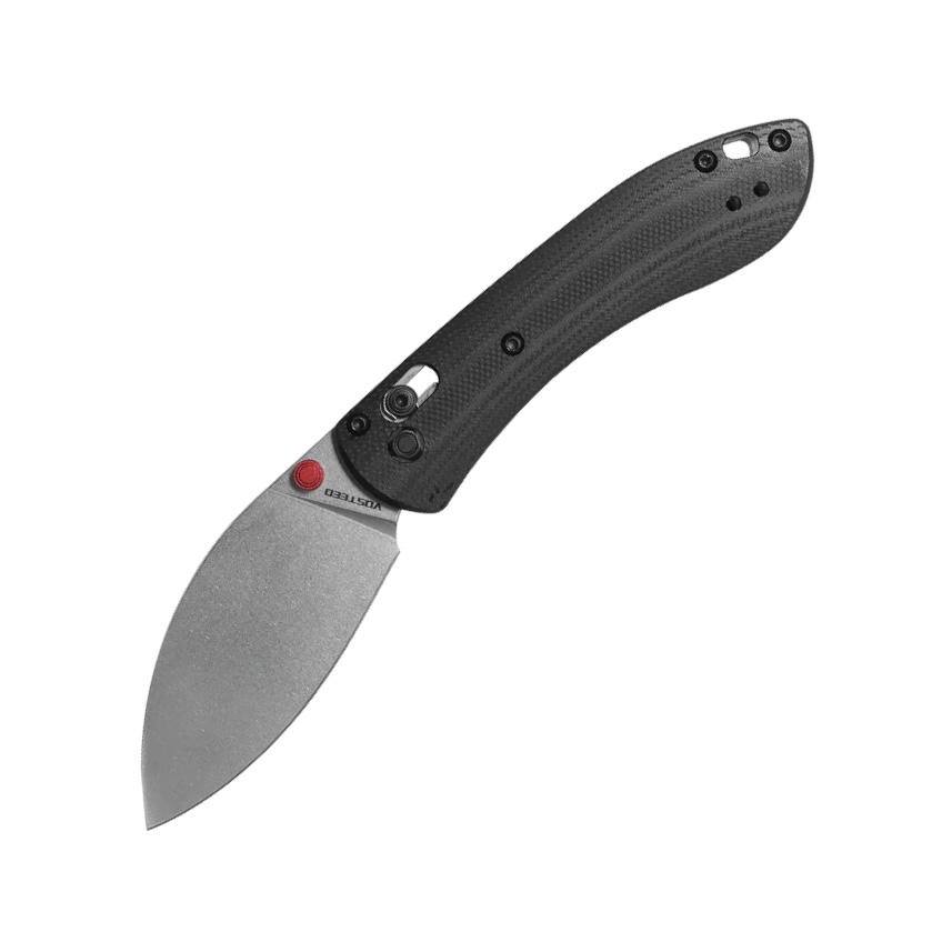 Nóż składany Vosteed Mini Nightshade Shilin Cutter Crossbar Lock Stonewashed 14C28N Black G10 MNNS26VWGH