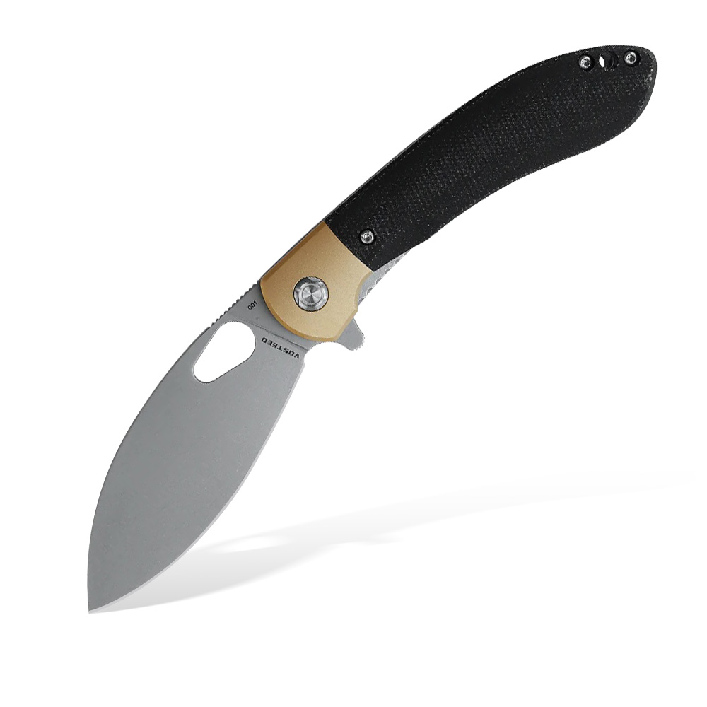 Nóż składany Vosteed Nightshade Shilin Cutter Liner Lock Stonewashed Elmax Black Micarta NSK002