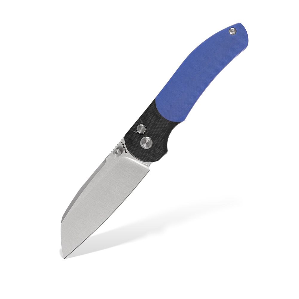 Nóż składany Vosteed Thornton Trek Lock Satin 14C28N Blue & Black G10 A1702