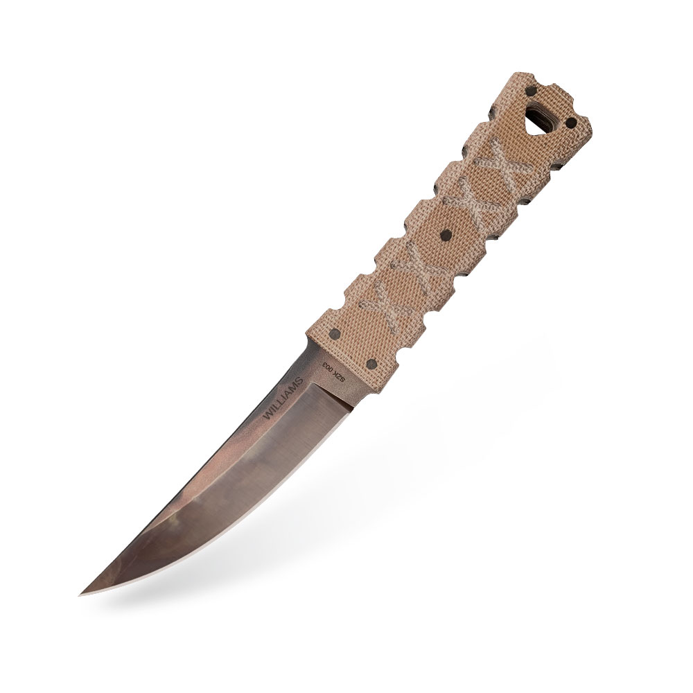 Nóż Williams Blade Design SZK003 Shobu Zukuri Kaiken 4.5" | M390 | Natural Canvas Micarta