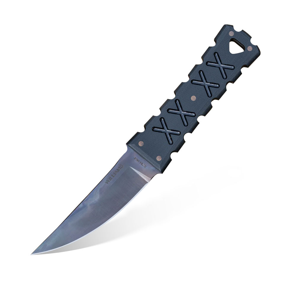 Nóż Williams Blade Design SZM 004 Shobu Zukuri Mini Kaiken 3.5" Dark Apocalyptic MagnaCut Double Black Canvas Micarta Kydex