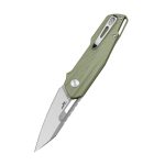 Nóż składany Bestech Toddler BG64B Liner Lock Front Flipper Satin/Stonewash 14C28N OD Green G10 by Torbe Knives - obrazek 3