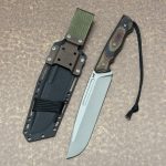 Nóż MK Knives & Tools Crowbar "Fear The Bear" Sandblasted Elmax Deep Autumn Micarta/OD Green G10 Black Kydex