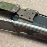 Nóż MK Knives & Tools Crowbar "Fear The Bear" Sandblasted Elmax Deep Autumn Micarta/OD Green G10 Black Kydex - obrazek 6