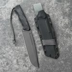 Nóż MK Knives & Tools Crowbar "Expedition" Black DLC Vanadis23 Deep Black Micarta/Black G10 Black Kydex - obrazek 2