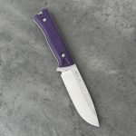 Nóż SJ-Knife Templar 'Violet' Satin Elmax Purple G10 Black Kydex - obrazek 4